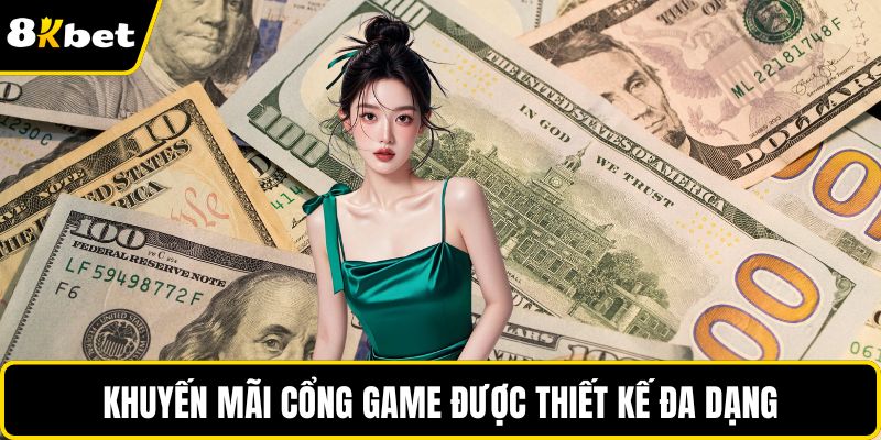 Khuyến mãi cổng game được thiết kế đa dạng